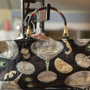 Vintage Boo Studios Tapestry Bag  “Martini Time”